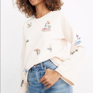 ISO Madewell Botanical Embroidered top